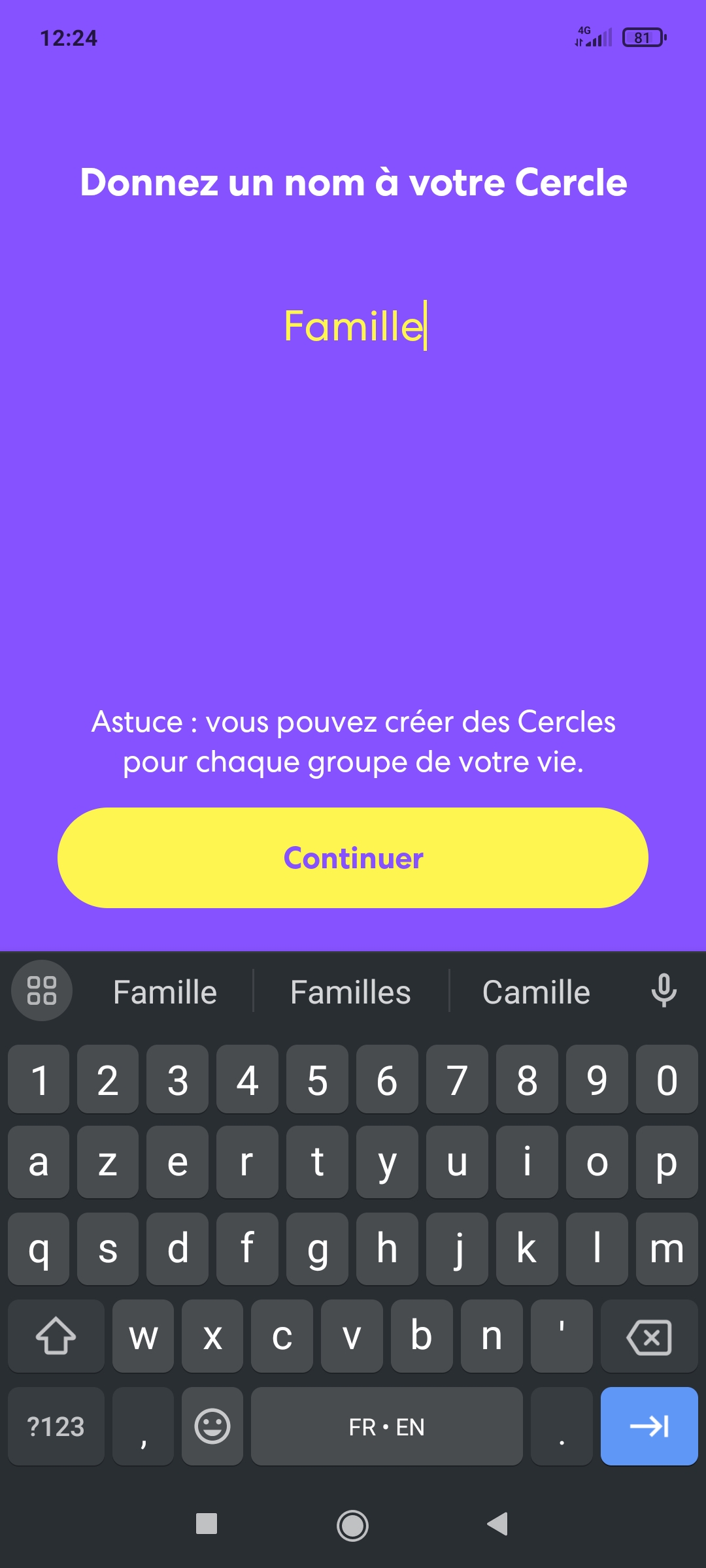 Life360 créer un cercle