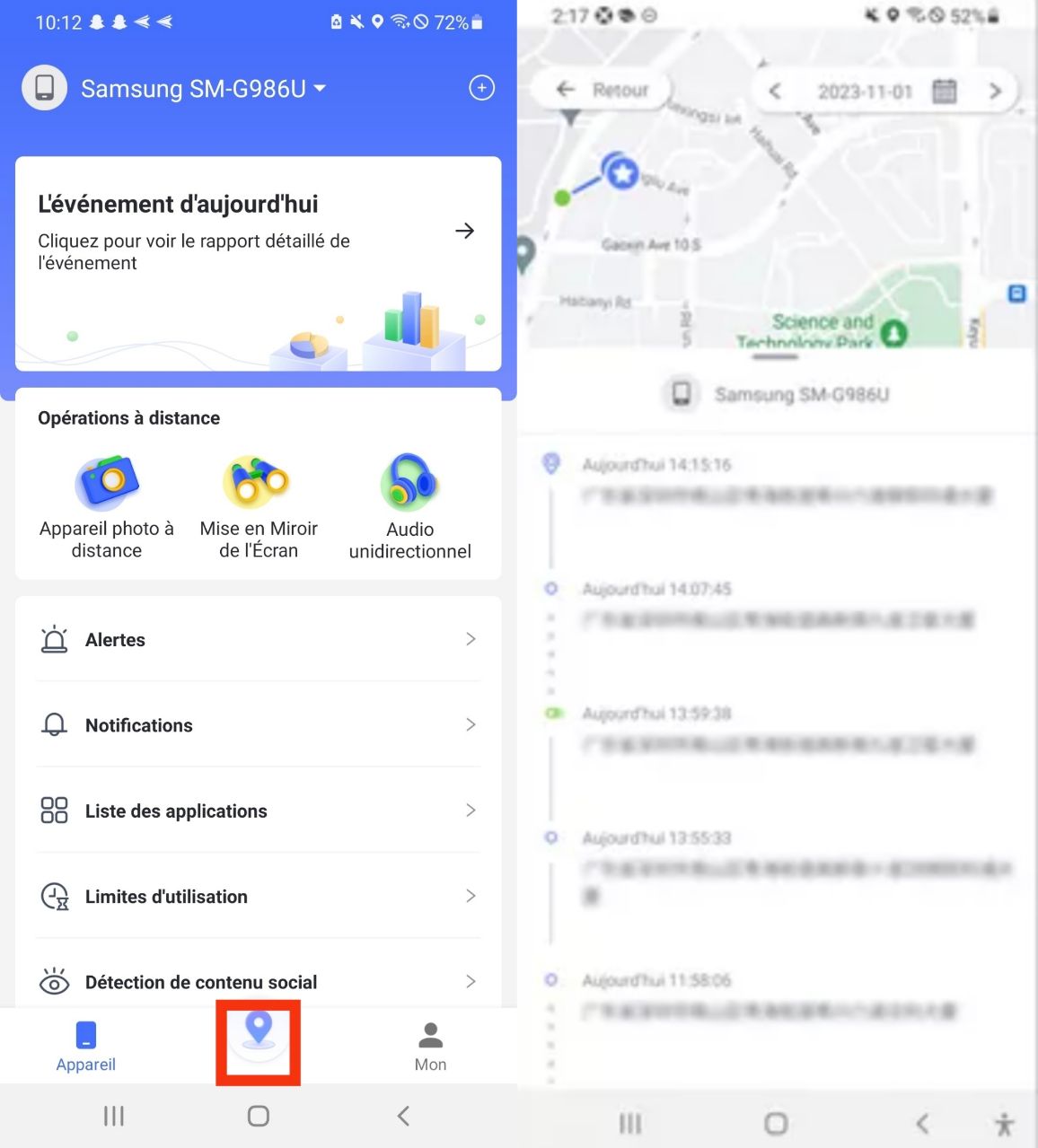 Location en temps réel avec AirDroid