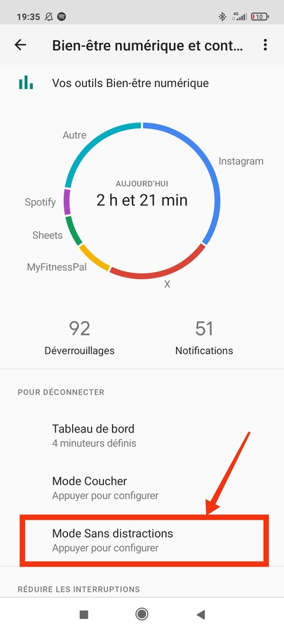 Mode sans distractions Xiaomi
