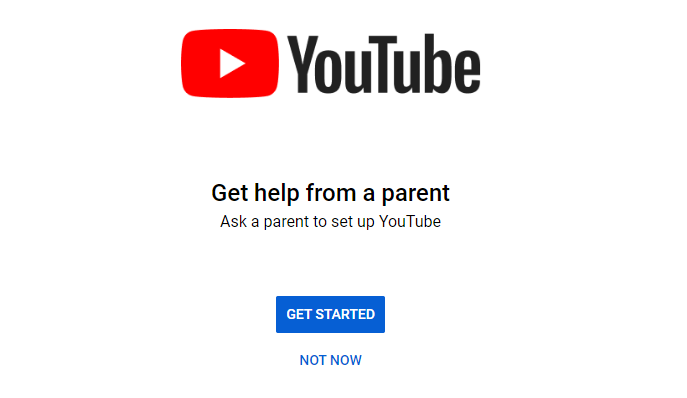 YouTube for child under 13