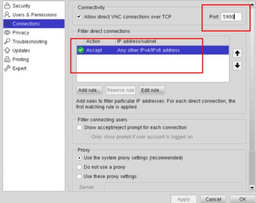 Check the VNC Server Configuration