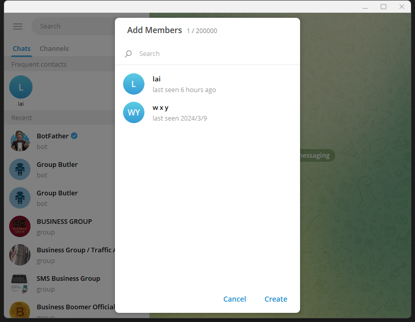 Invite members from your contacts