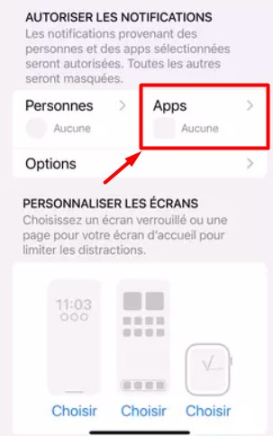 App mode repos iPhone