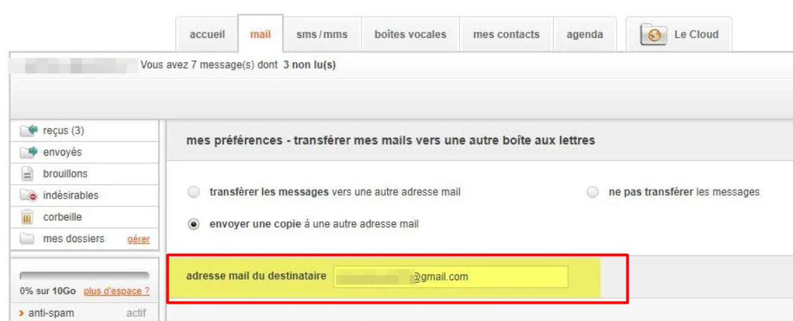 Transférer ses mails Orange vers Gmail 