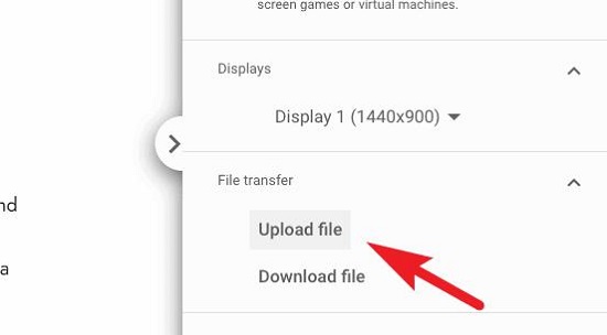 Chrome Upload Download File