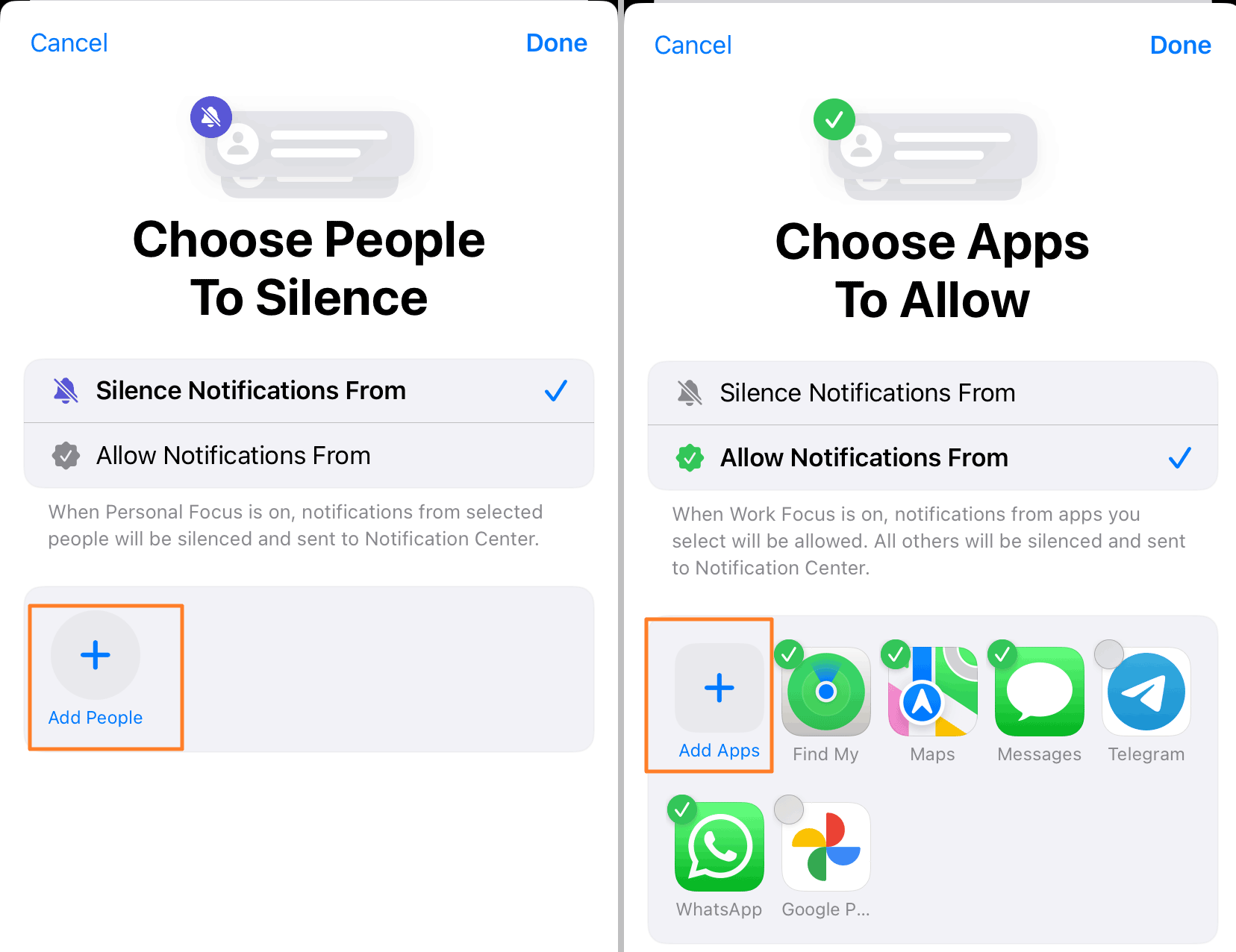 click Add People or Add Apps