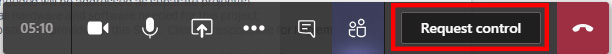 click request control in Microsoft Teams