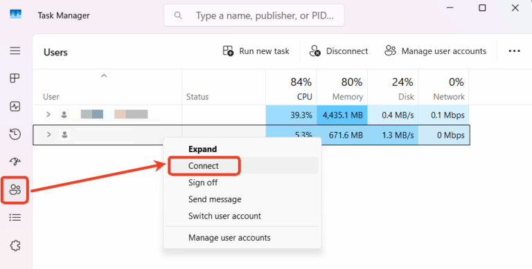 connect to a different account 2 768x389