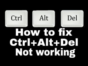 control alt delete not working