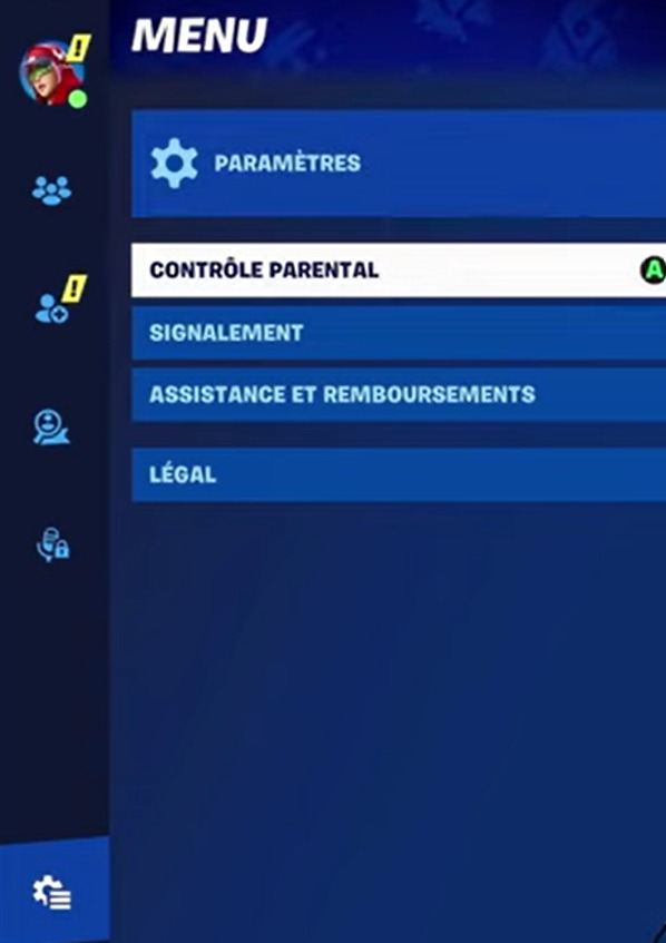 Contrôle Parental Fortnite