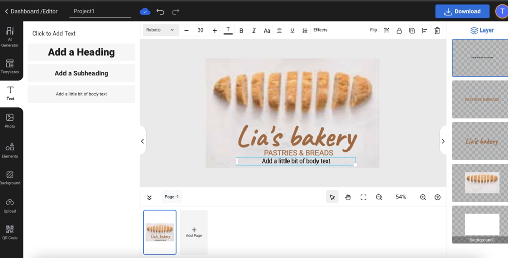 edit AI business card with AppyPie AI