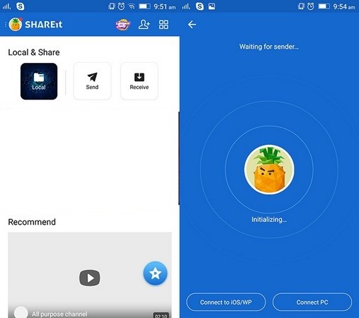 data transfer from android to iphone by shareit