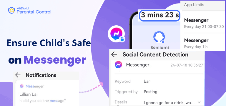 Garantiza la seguridad de tus hijos en Messenger con el Control Parental AirDroid