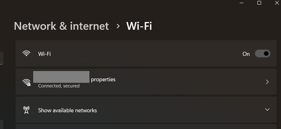 ensure internet connection