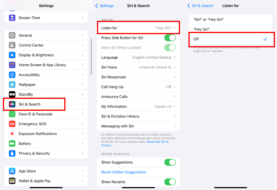 how to disable Siri on iPhone