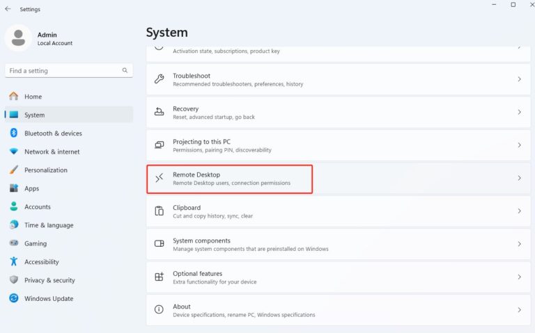 how to use remote desktop connection on Windows