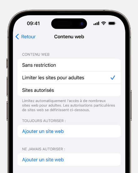 iOs bloquer URL