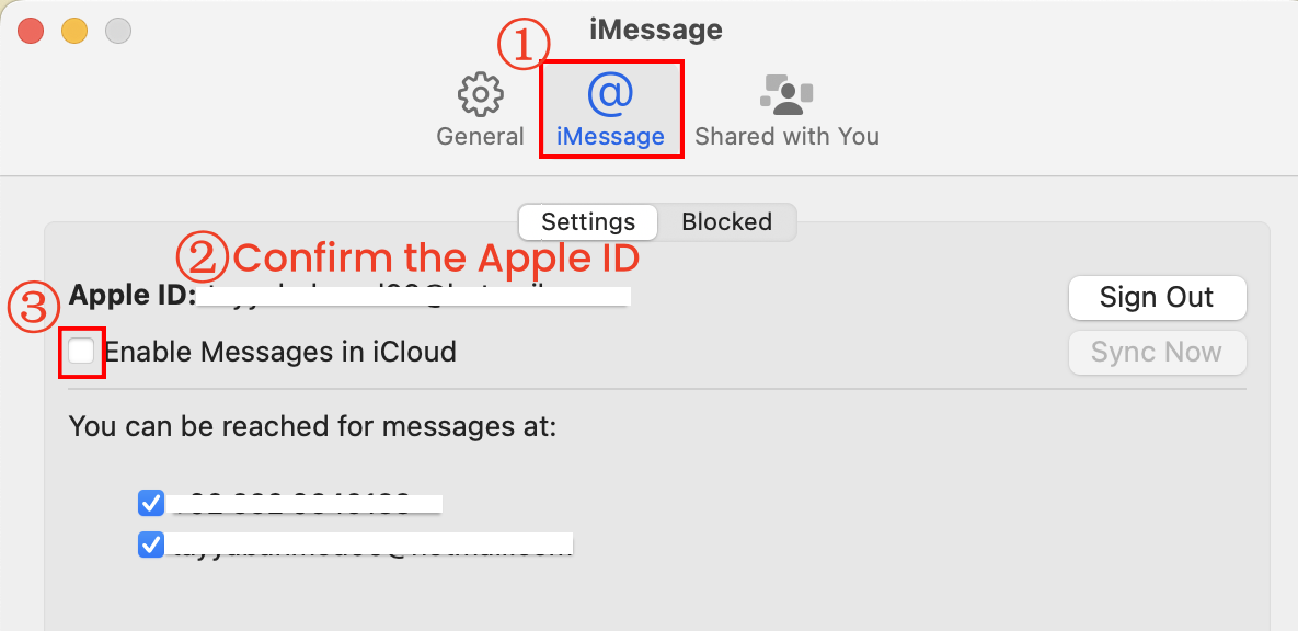 enable messages in iCloud Mac