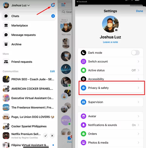 Messenger sécurité et Confidentialité