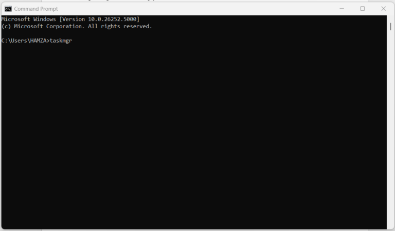 open task manager via command prompt