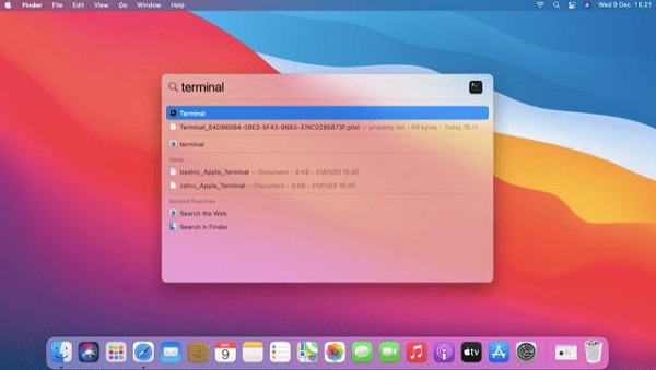 open Terminal on Mac