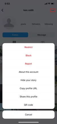 restrict someone through their profile