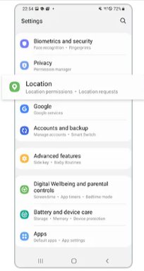 Samsung location settings