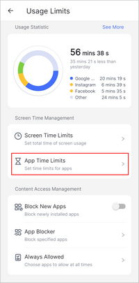 Set time limits in AirDroid