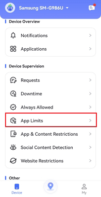 establece límites de tiempo en AirDroid