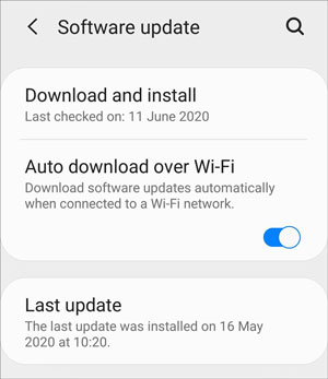 software update galaxy