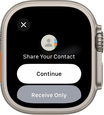 tap iPhone to share contact to Apple Watch