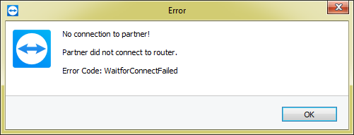 TeamViewer Connection Failed (No Route)