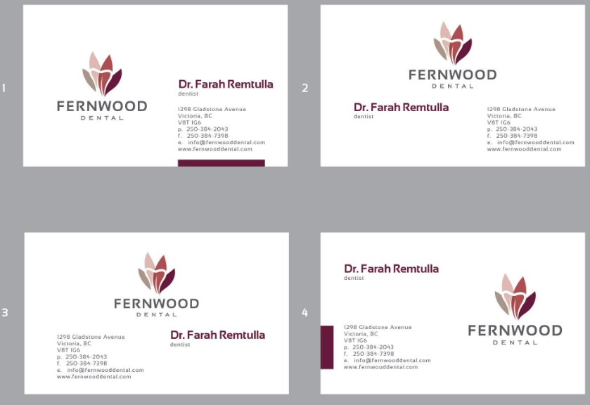 business card example with company name and logo