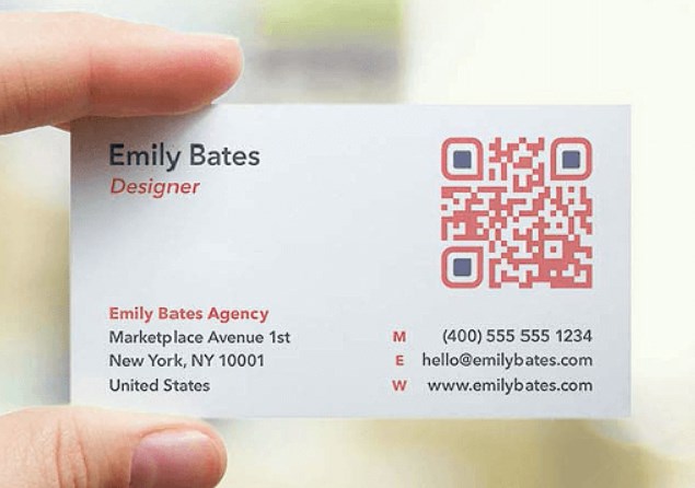 QR code on business card