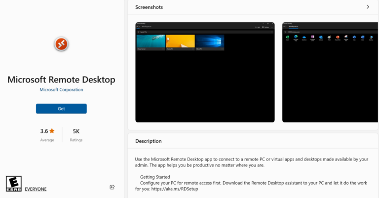 Update Remote Desktop app