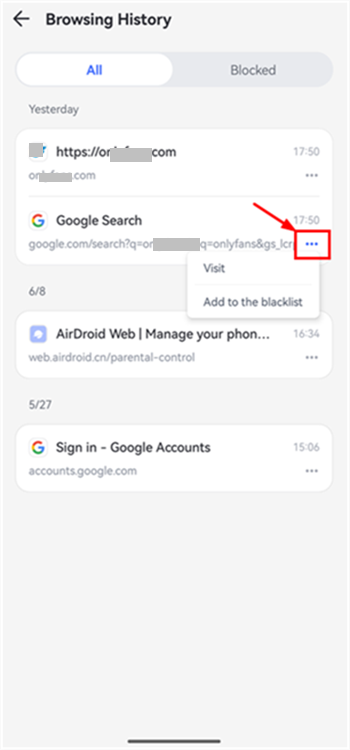 AirDroid child phone monitoring