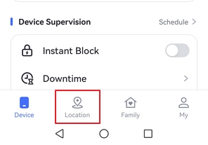 pulsante posizione AirDroid