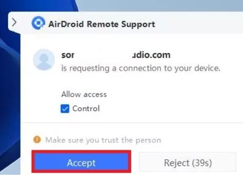 allow connection request