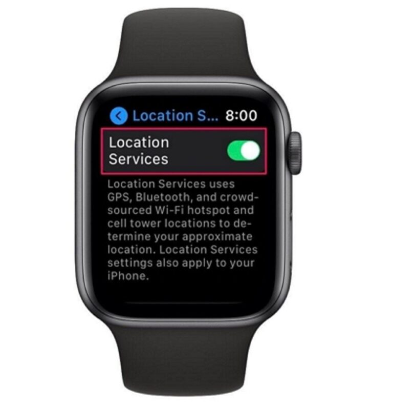 Apple Watch location services