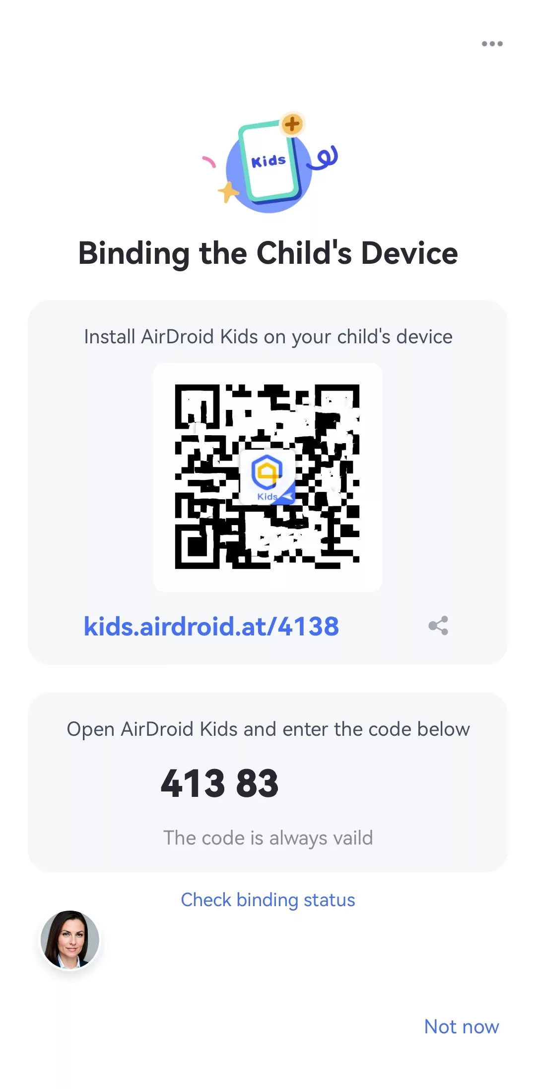 binding child device to your AirDroid account