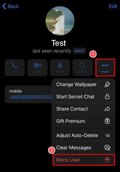 block Telegram user