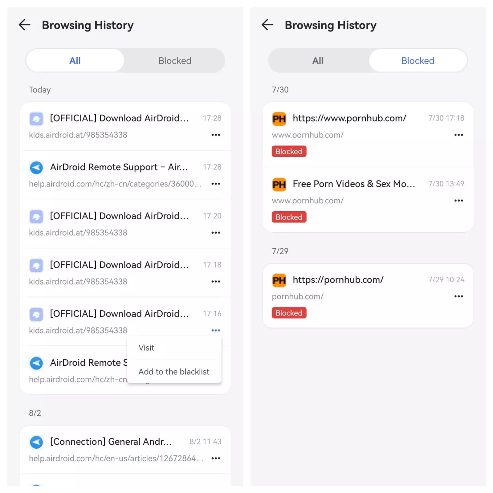 Checing Browsering History