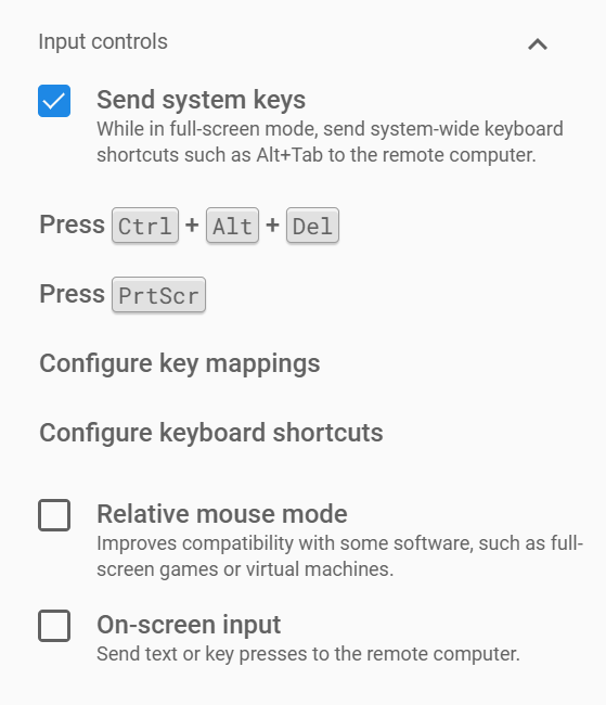 send Ctrl+Alt+Del on Chrome Remote Desktop