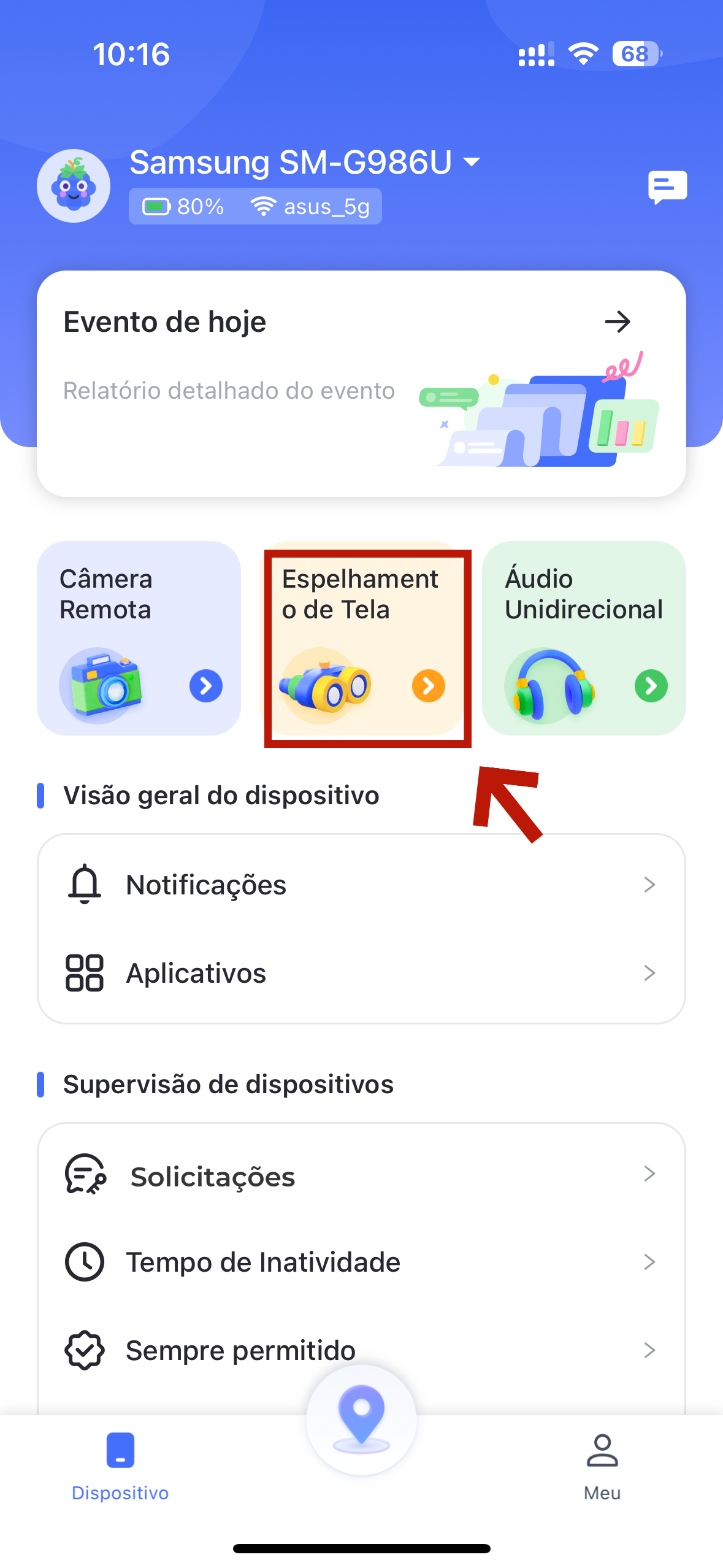 espelhamento de tela do airdroid parental control