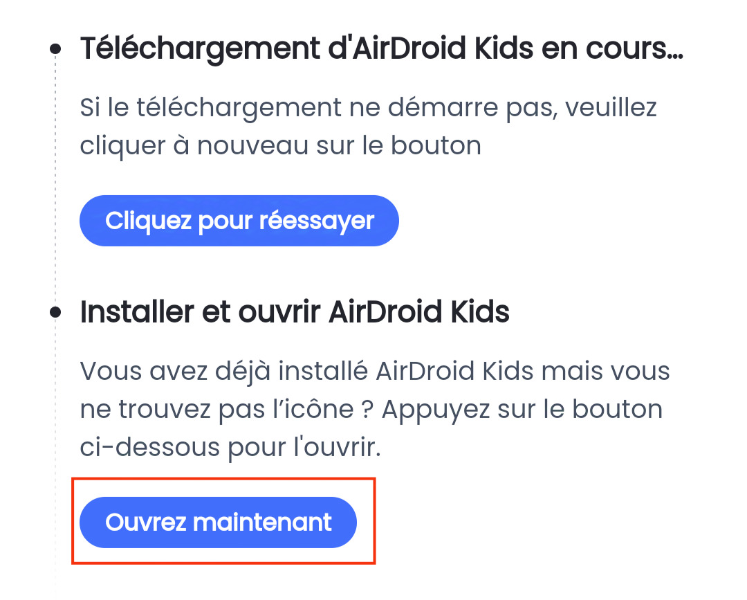 Cliquez sur Ouvrez maintenant