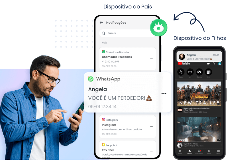 Notificações de chamadas do WhatsApp no AirDroid