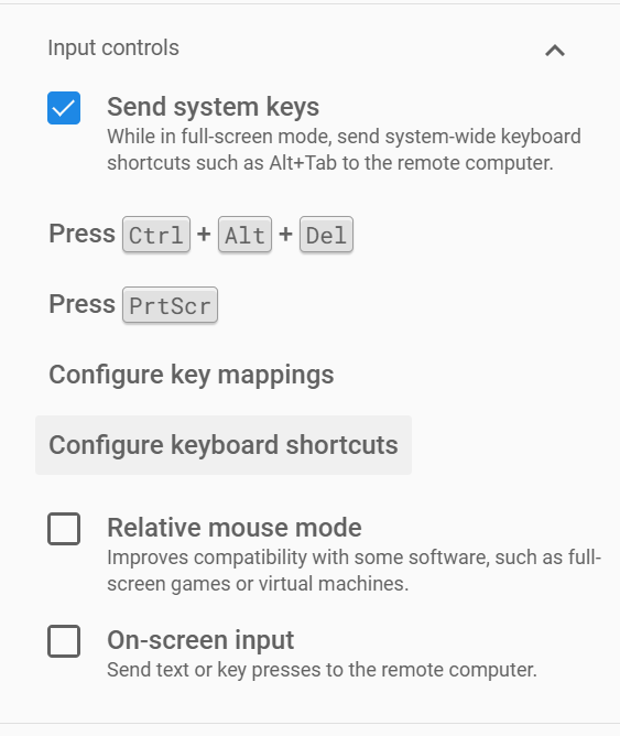 configure keyboard shortcut