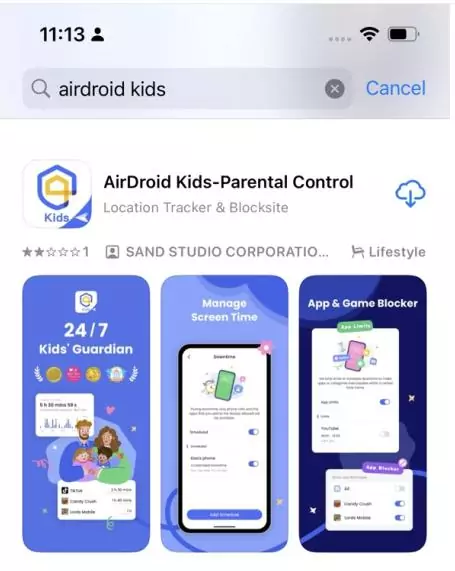 Download AirDroid Kids on iOS Device