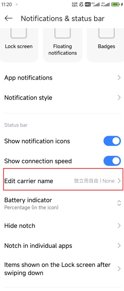 edit carrier name