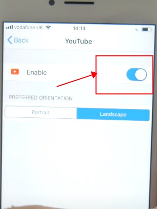 enable youtube